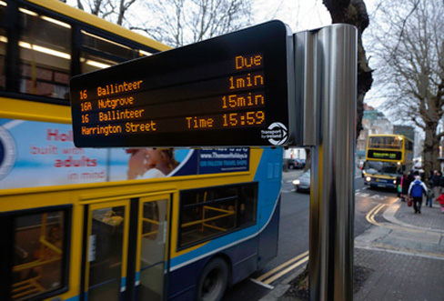 Dublin Bus real-time passenger information display