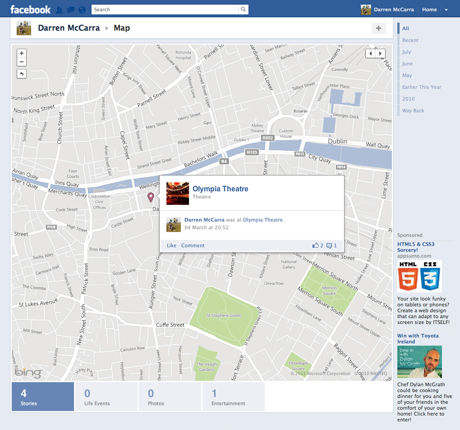 Maps on Facebook
