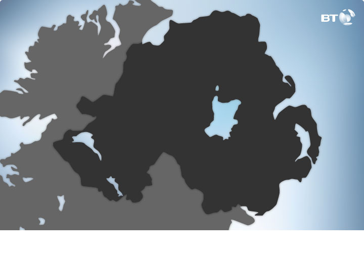 BT - Northern Ireland map
