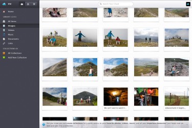 Images grouped in Jolicloud Me
