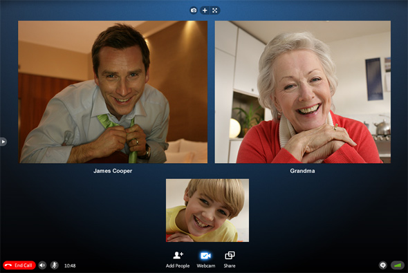 Skype's multi-user video chat