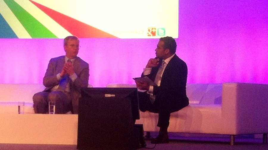 Eric Schmidt on stage at Big Tent 2012