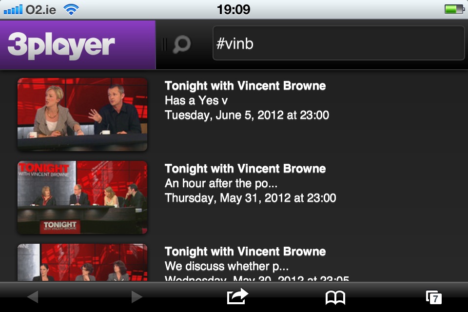 TV3's new 3 Player web app
