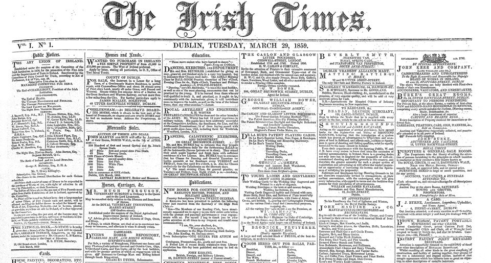 Irish Times first edition