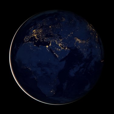 NASA's 2012 night time Blue Marble Update - "Black Marble"