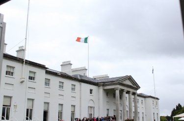 Irish flag over the president's residence