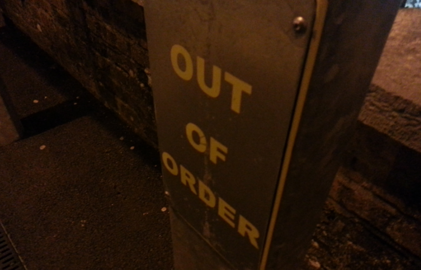 Out of order sign